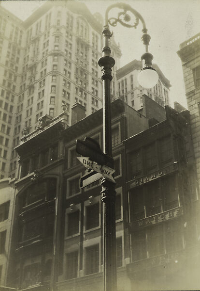 [New York Album: John Street Intersection], Berenice Abbott (American, Springfield, Ohio 1898–1991 Monson, Maine), Gelatin silver print 