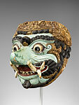Blue Buta, Wood, gold leaf, pigment and paint., Indonesia, east Java