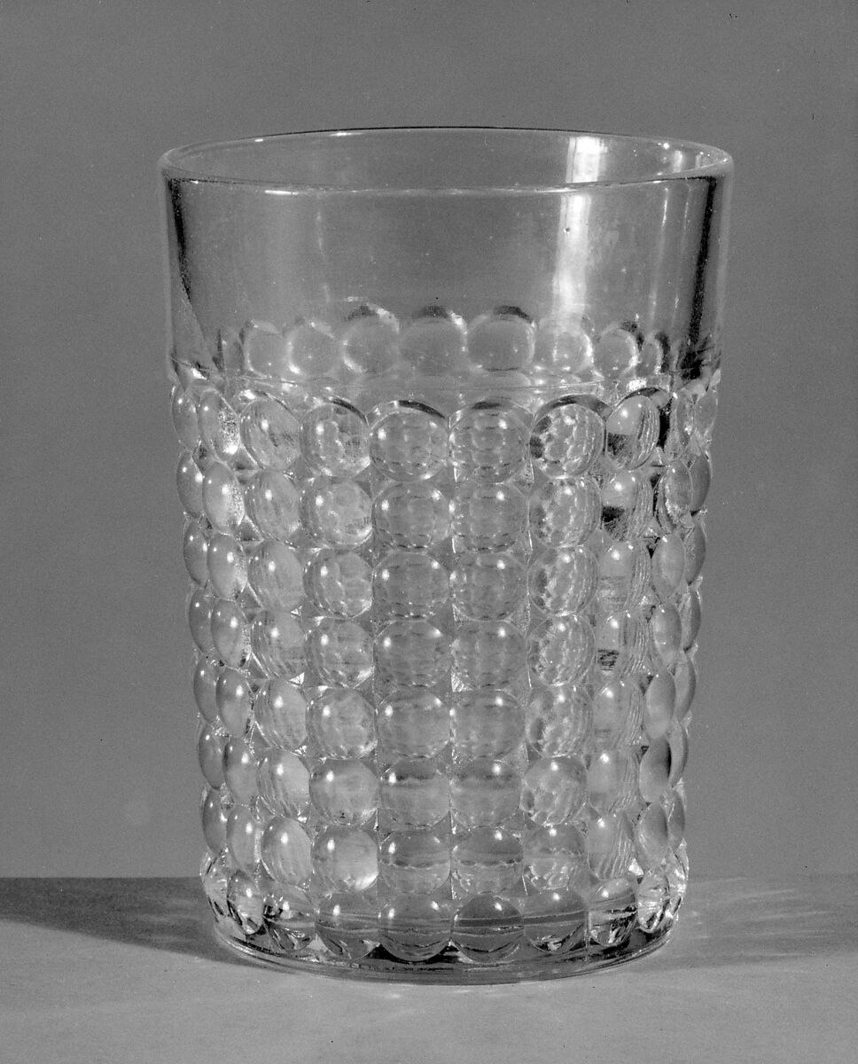 Tumbler, Richards and Hartley Flint Glass Co. (ca. 1870–1890), Pressed yellow glass, American 