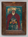 Portrait of Ahmad al-Tijani, Paint on glass