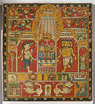 Painting of Jagannatha and temple at Puri, Odisha