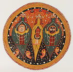 Circular Jagannatha painting