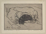 Holiday Card, Luigi Lucioni  American, Etching
