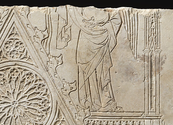 Tomb Slab of Maurice de Poissy, Limestone, French