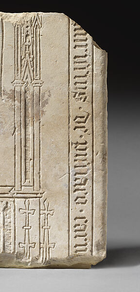 Tomb Slab of Maurice de Poissy, Limestone, French