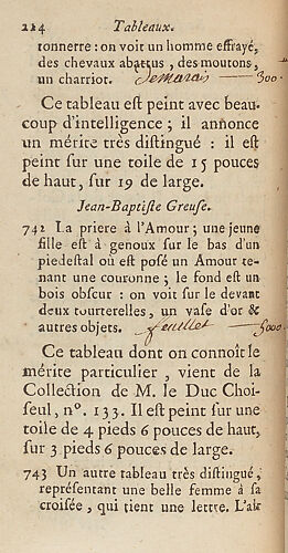 Catalogue d'une riche collection de tableaux des maîtres les plus célebres des trois écoles : qui composent le cabinet de feu son Altesse Sérenissime Monseigneur le Prince de Conti, prince du sang, & grand prieur de France