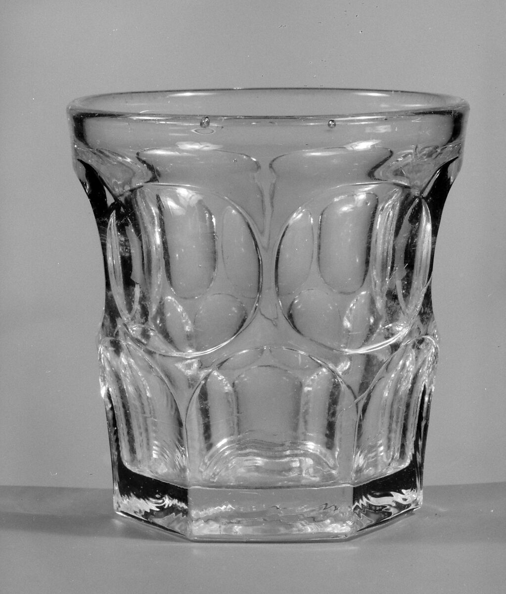 Tumbler, Pressed glass, American 