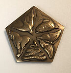 Pentagonal Medal, Donald Richard Miller (American, Erie, Pennsylvania 1925–1989), Bronze