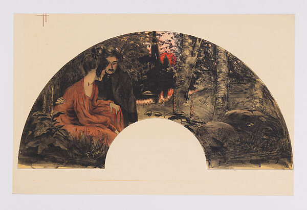 Couple Seated in Woods