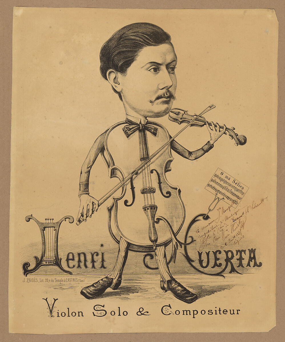 Poster for a performance by Henri Huerta, Anonymous, Lithograph, French