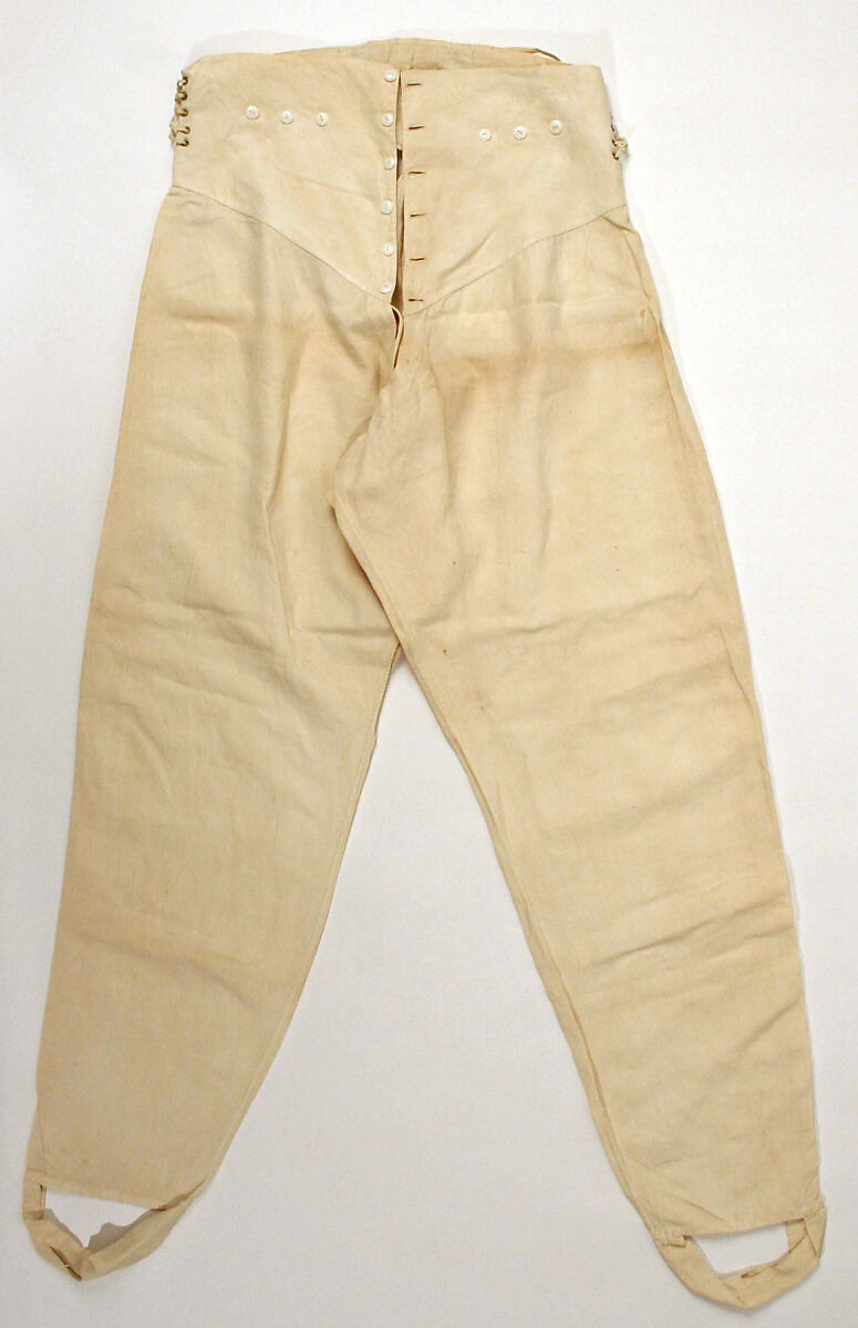 Trousers, linen, American or European 