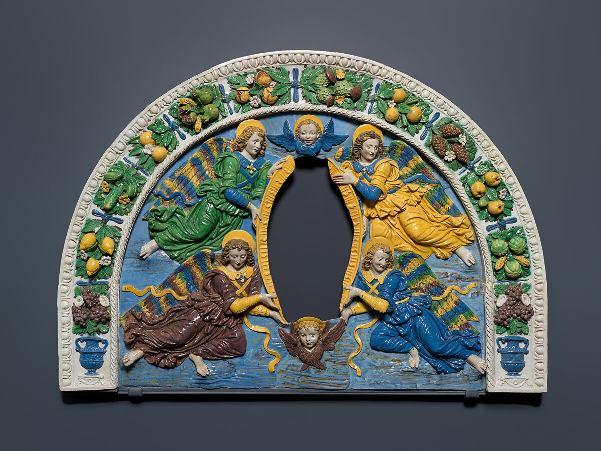 Mystic mandorla, Giovanni della Robbia  Italian, Glazed terracotta, Italian