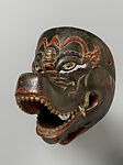 Demonic character with naga features, Wood, pigments, Indonesia, central or eastern Java