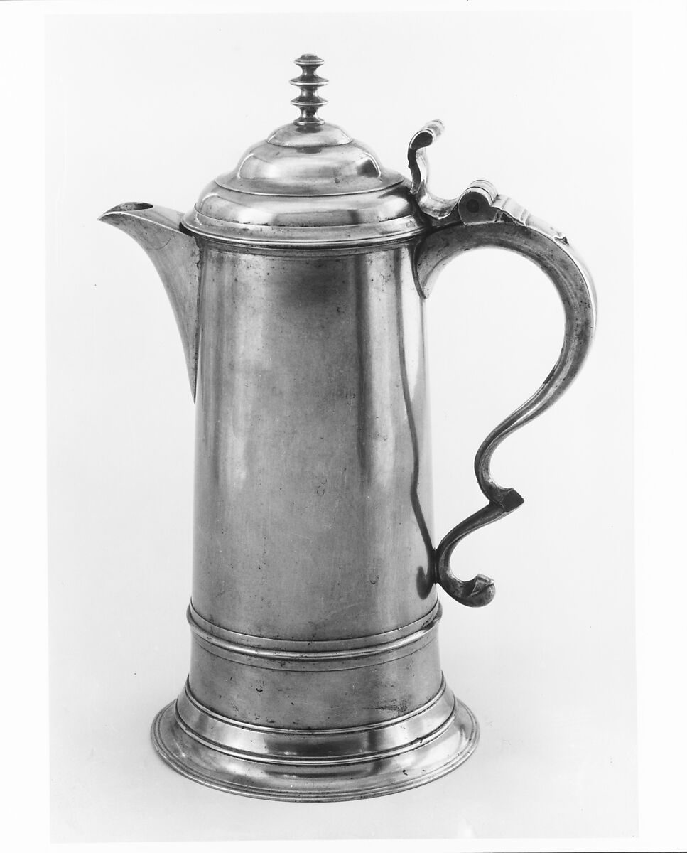 Two-quart Flagon, Boardman and Company (1825–27), Pewter, American 