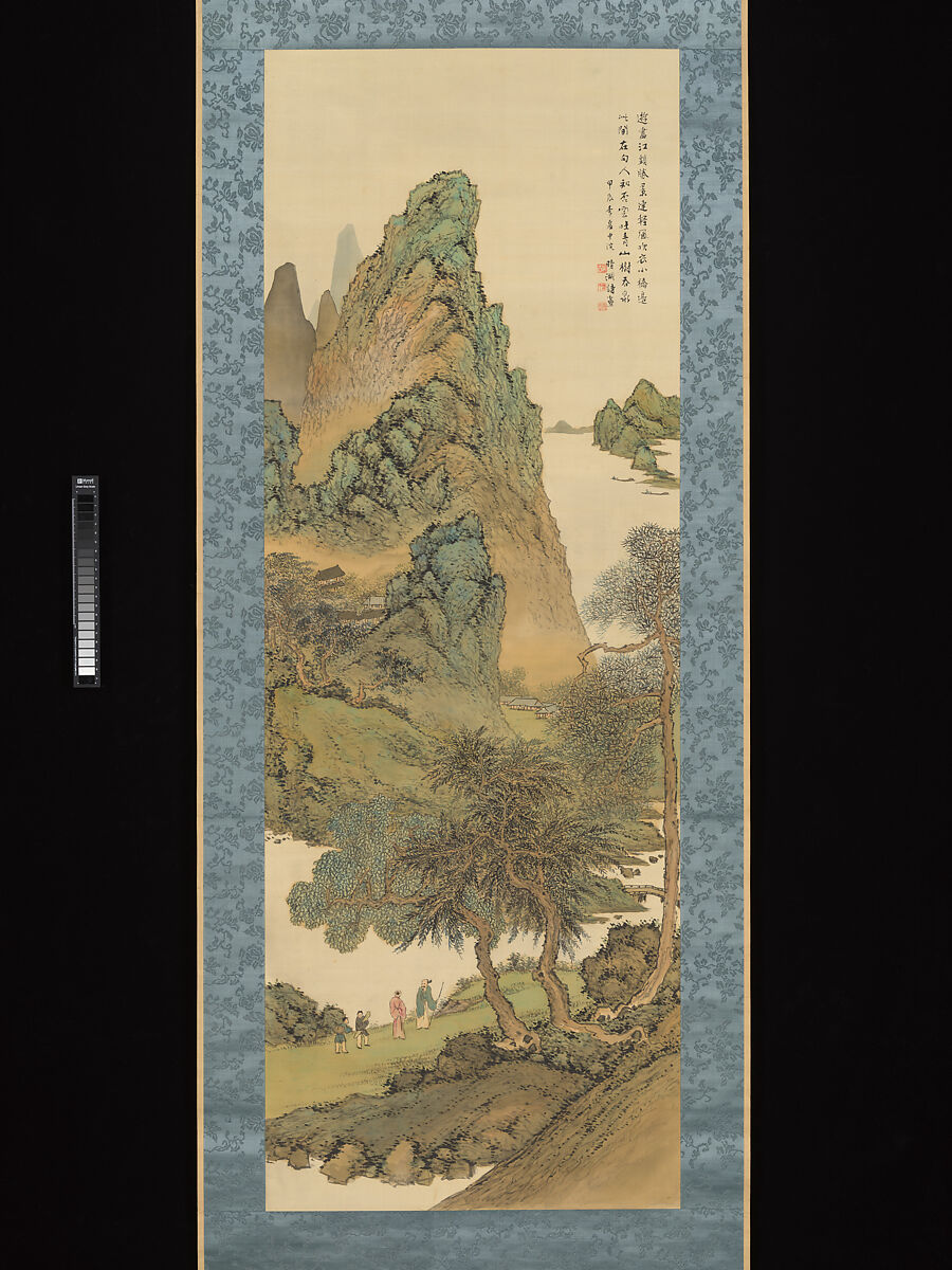 Summer and Autumn Landscape, Okuhara Seiko (Japanese, 1837–1913), Diptych of hanging scroll; ink and color on silk, Japan
