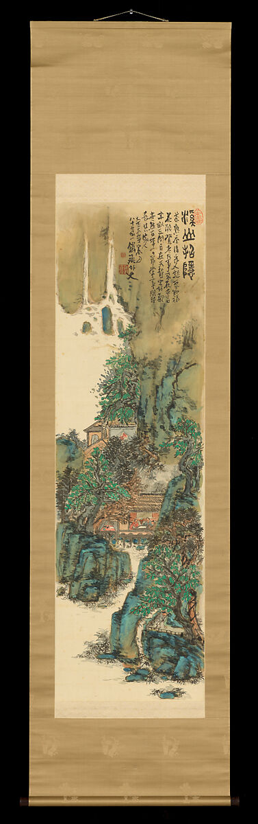 Life of Reclusion in the Mountains, Tomioka Tessai (Japanese, 1836–1924), Hanging scroll; ink and color on silk, Japan
