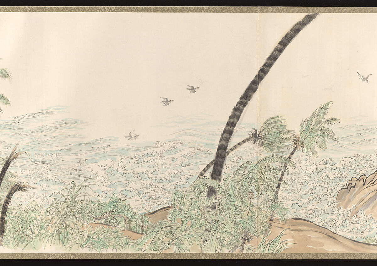 Emperor Jimmu ([Emperor Jimmu] Dwelt at the Kashihara Palace near Unebi and Ruled the Empire, Ōta Ten’yō (Japanese, 1884–1946), Handscroll: ink and color on paper, Japan