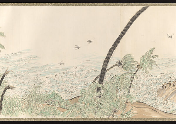 Emperor Jimmu ([Emperor Jimmu] Dwelt at the Kashihara Palace near Unebi and Ruled the Empire, Ōta Ten’yō (Japanese, 1884–1946), Handscroll: ink and color on paper, Japan