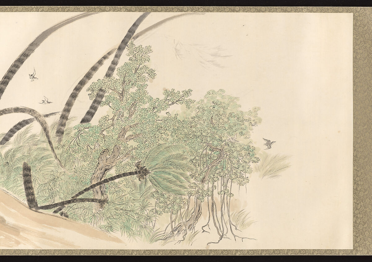Emperor Jimmu ([Emperor Jimmu] Dwelt at the Kashihara Palace near Unebi and Ruled the Empire, Ōta Ten’yō (Japanese, 1884–1946), Handscroll: ink and color on paper, Japan