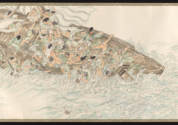 Emperor Jimmu ([Emperor Jimmu] Dwelt at the Kashihara Palace near Unebi and Ruled the Empire, Ōta Ten’yō (Japanese, 1884–1946), Handscroll: ink and color on paper, Japan