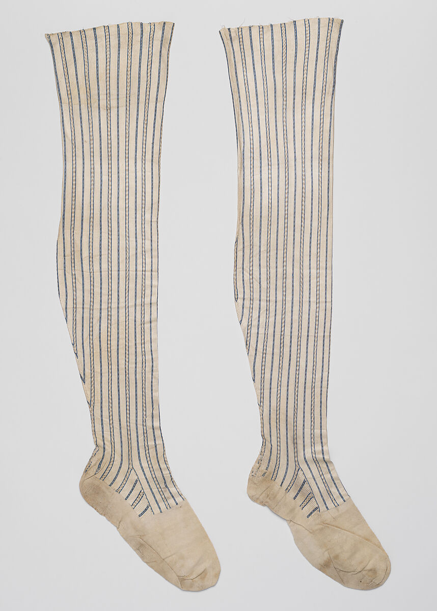 Stockings, silk, cotton, British 