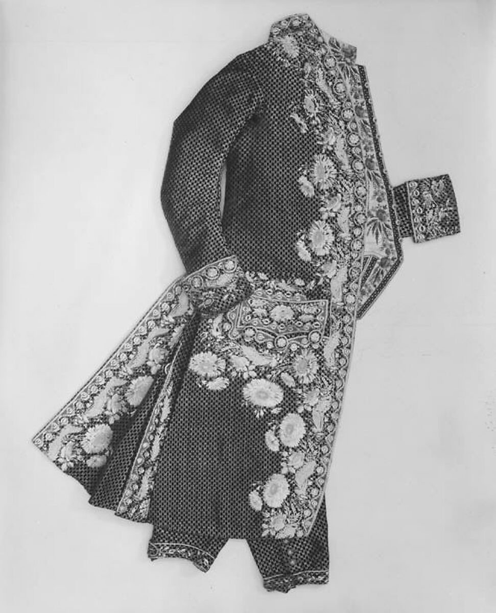 Suit, silk, probably British