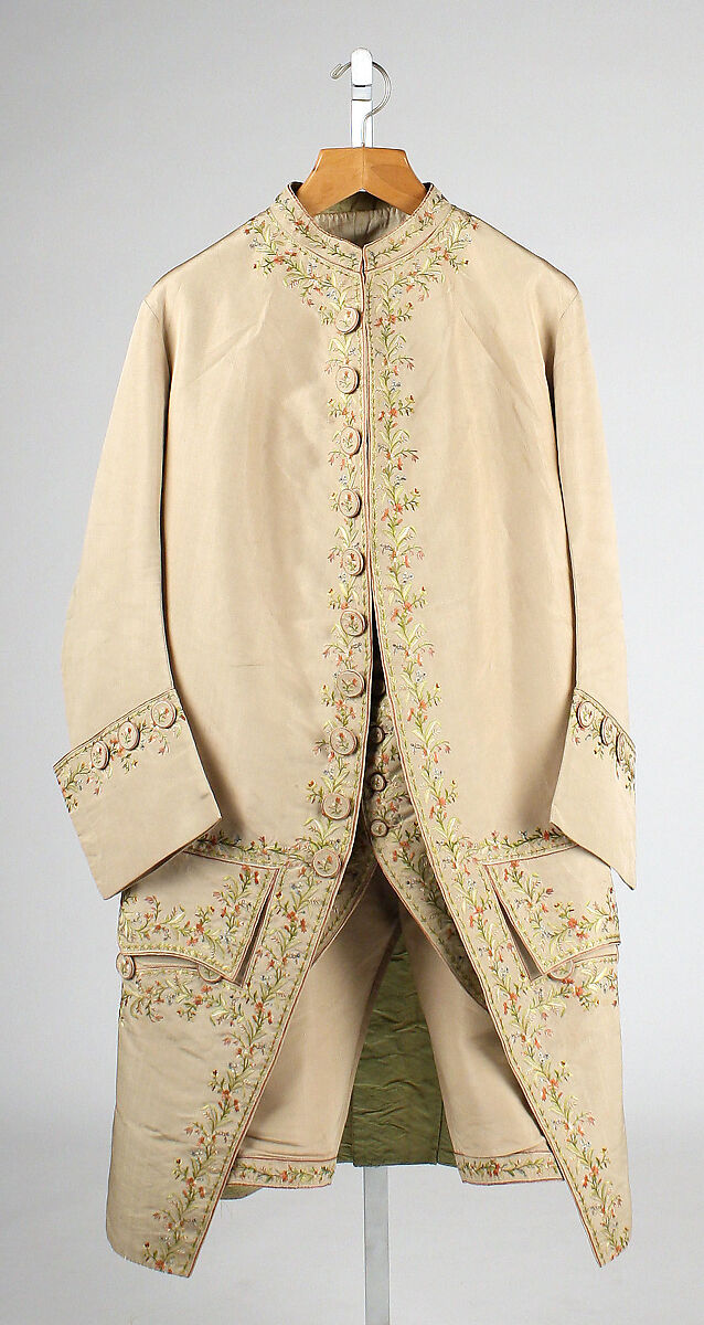 Suit, silk, cotton, British 