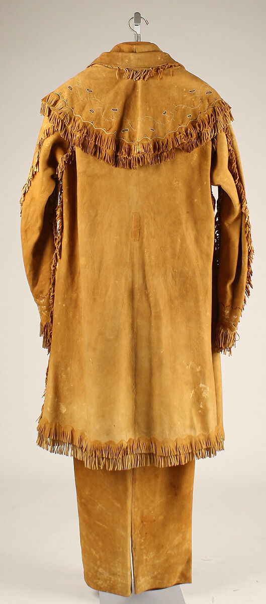 Suit, (a, b) leather; (c) cotton, American