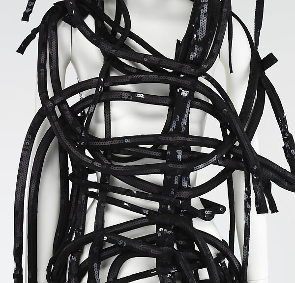 Ensemble, Rick Owens (American, born 1961), (a) nylon, cotton, (b, c) leather, (d, e) brass, hematite, American