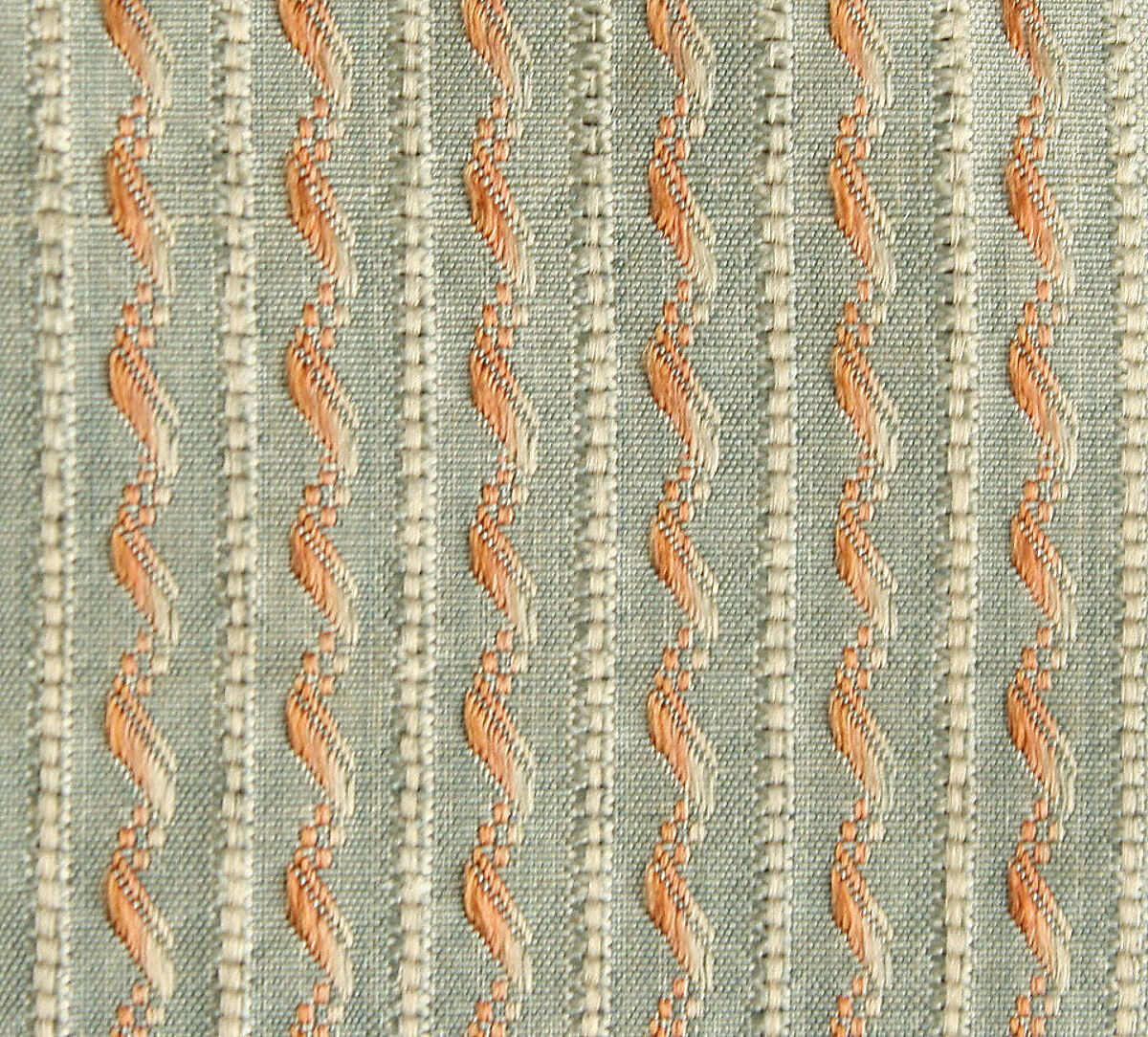 Suit, silk, metallic thread, American