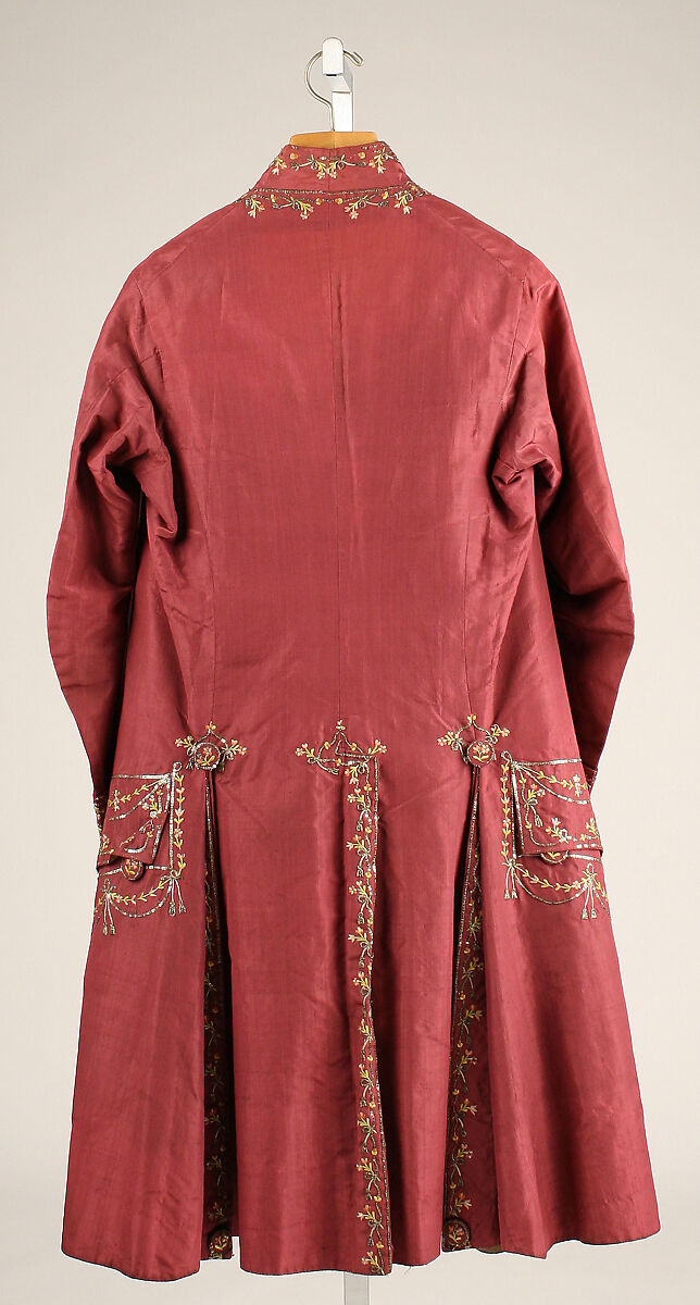 Suit, silk, metallic, French