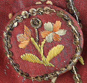 Suit, silk, metallic, French