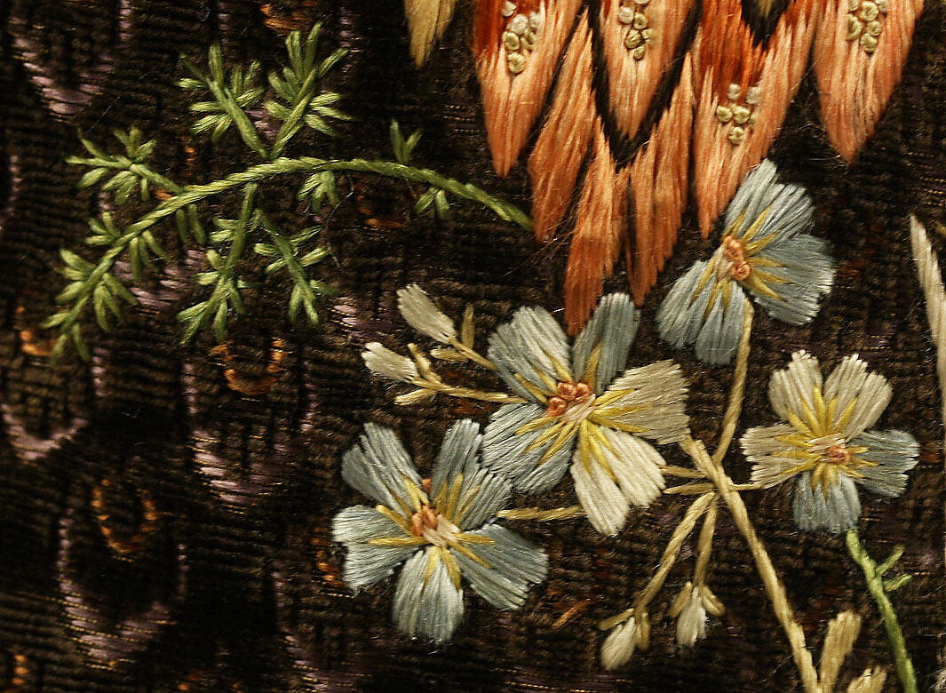 Coat, silk, probably French