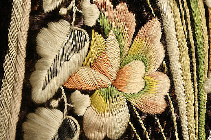 Coat, silk, probably French