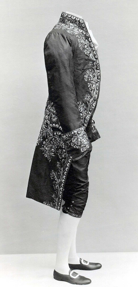 Court suit, silk, metal thread, French