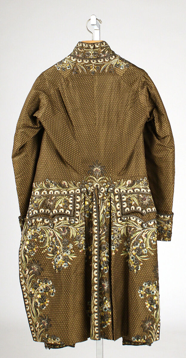 Court suit, silk, metal thread, French