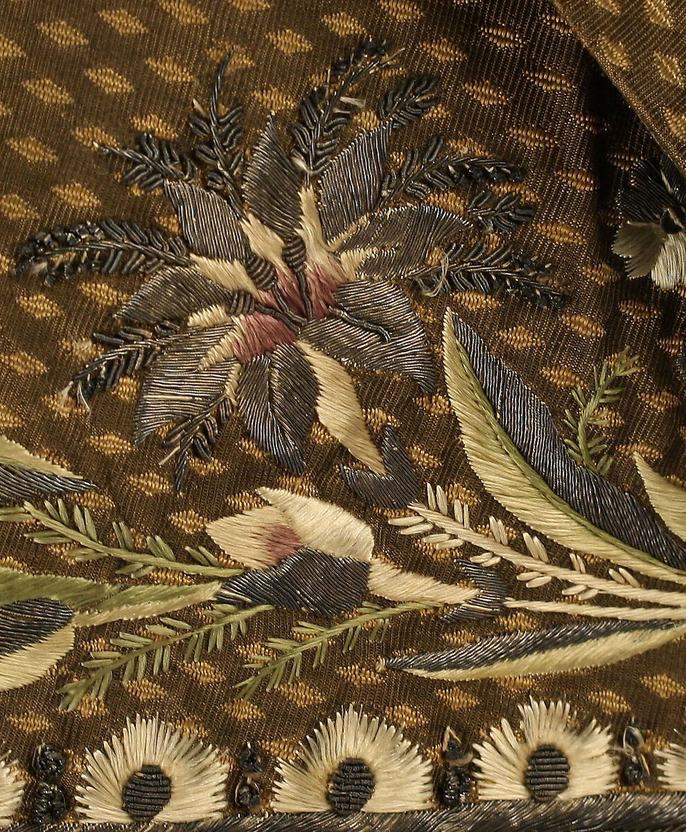 Court suit, silk, metal thread, French