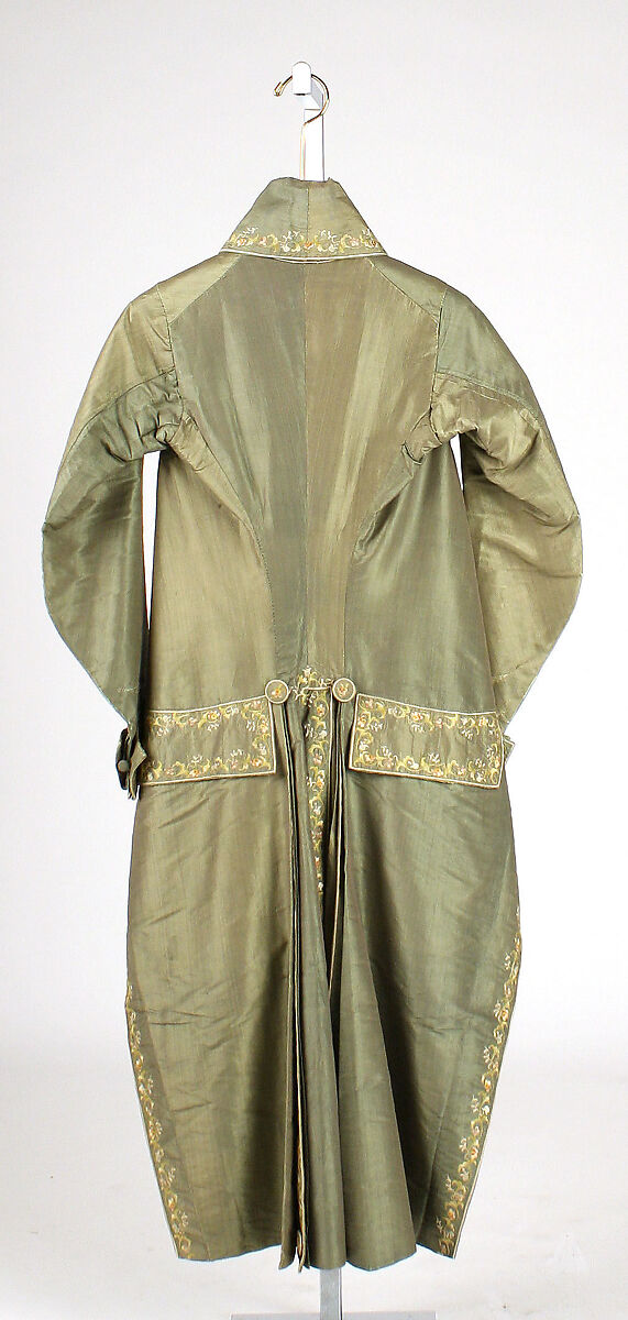 Coat, silk, probably French
