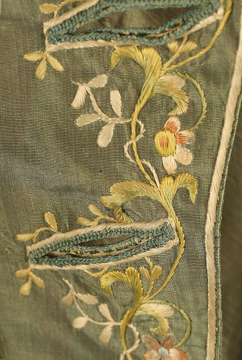 Coat, silk, probably French