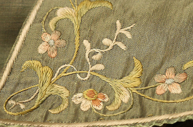 Coat, silk, probably French