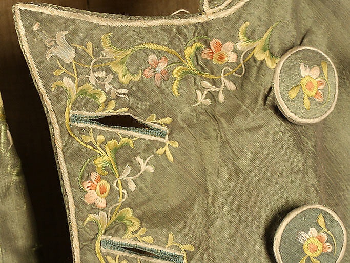 Coat, silk, probably French