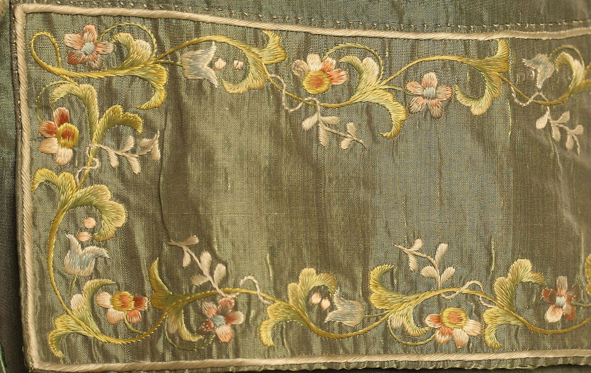 Coat, silk, probably French