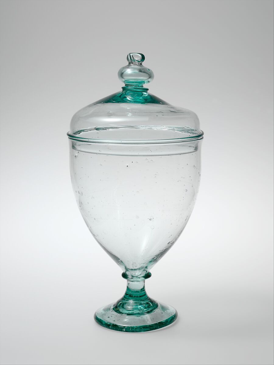 Urn, Possibly by New Bremen Glass Manufactory (1784–1795), Blown glass, American 