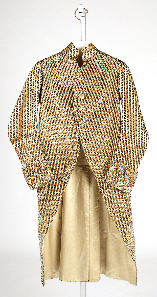 Coat, silk, French 