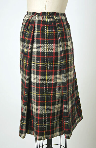 Suit, House of Balenciaga (French, founded 1937), a) wool, plastic; b) wool, French