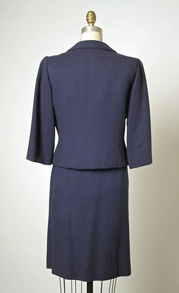 Suit, House of Balenciaga (French, founded 1937), wool, leather, French