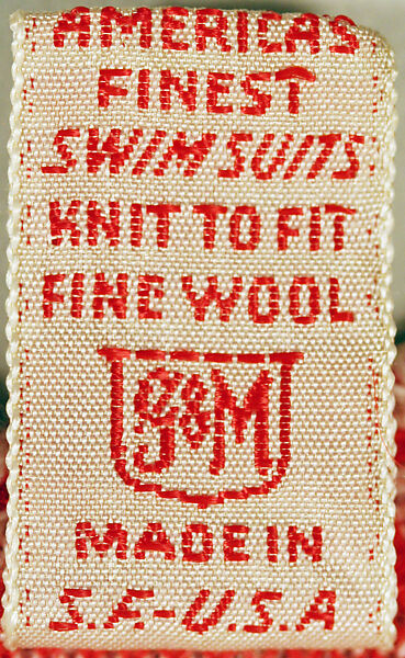 Bathing suit, Gantner of California, wool, American