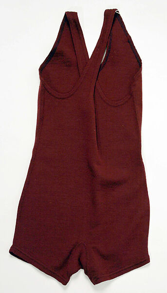 Bathing suit, wool, probably American
