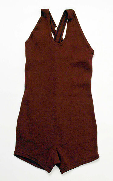 Bathing suit, wool, probably American