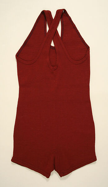 Bathing suit, wool, probably American